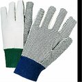 Vortex 56000 Large White Canvas Glove Knit Wrist With Pvc Dots - White - Large VO3289712